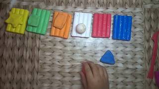 Colors and shapes matching with Play dough ,Early childhood education preschool
