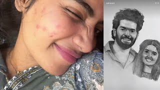 Anshitha Insta Post - anshitha's Fan குடுத்த Cute Message - Vishal ,Anshitha drawing superb#vjvishal