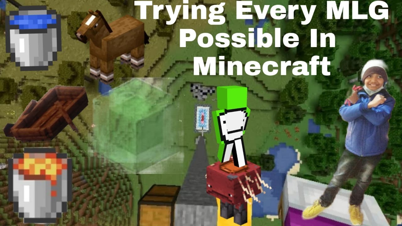Trying Every Mlg Possible In Minecraft Youtube