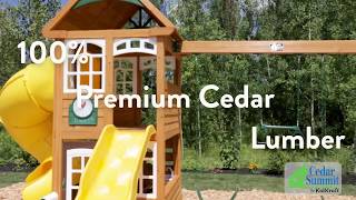 kidkraft castlewood wooden play set