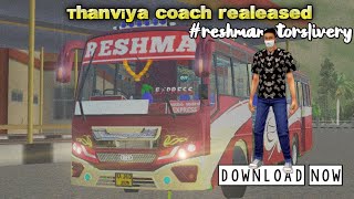 RESHMA MOTORS LIVERY FOR THANVIYA COACH  bussid DOWNLOAD NOW