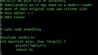 "Hello World" with ed editor
