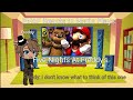 FNAF reacts to Mario Plays: Five Nigths At Freddy's