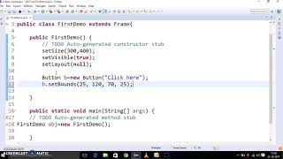 4 Java Program to create a Button Demo