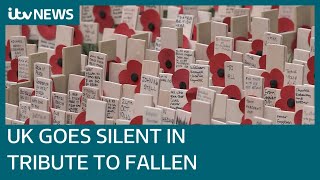 UK honours the fallen in silent tribute on Armistice Day | ITV News