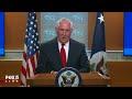 sec. of state rex tillerson discusses transition