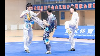 男子三人对练  第6名 程泽文 李俊兵 李俊池 河南 9.120分 2023年全国武术套路冠军赛 2023 National Wushu Routine Championship