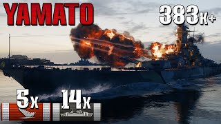 Yamato’s long-range artillery 💥 – 80K+ damage in a single salvo!