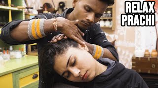ASMR INDIAN HEAD MASSAGE | RELAX together with PRACHI 😴 The Quiet Barbershop