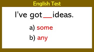 English Grammar Quiz – Part 177 | Any, Some Test #englishquiz #grammarquiz #englishgrammar