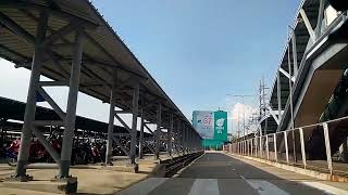 ขับรถเข้าลานจอดสถานีรถไฟฟ้า BTS เคหะ | BTS Kheha