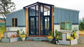 THE OHANA Combines Two 24' Tiny Homes Connected with a Sunroom Deck in Between from Viva Collectiv