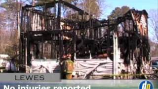 Delaware Online News Video: Fire destroys home near Lewes