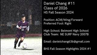 Daniel Chang - Belmont HS Fall 2024 Soccer Highlights