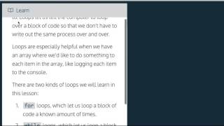 Learn Javascript 2017, Loops Introduction, Codecademy