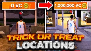 ALL TRICK OR TREAT LOCATIONS IN NBA 2K25! FREE 50,000 VC & REWARDS (HALLOWEEN NIGHT 2K EVENT)