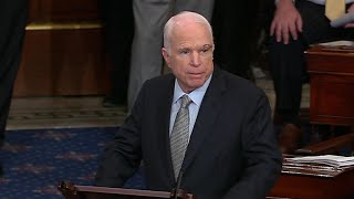 McCain makes dramatic return to Senate to cast health bill vote