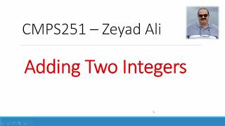02 Adding Two Integers in Java in Eclipse
