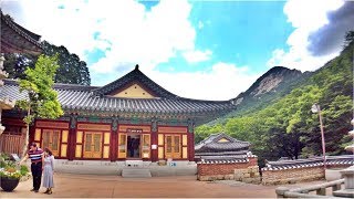 【4K】 【걸방】 공주 '동학사''산책, 로드뷰, road view, 계룡산(a walk around DongHak Temple) - DduBuki