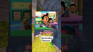 Tiga karakter Introvert di karakter kartun Upin dan Ipin