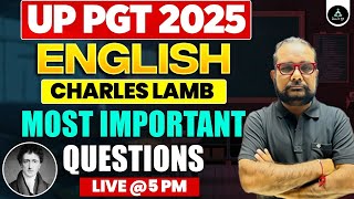 UP PGT 2025 | UP PGT English Charles Lamb Biography, Characteristics \u0026 Literary Work | Result Guru