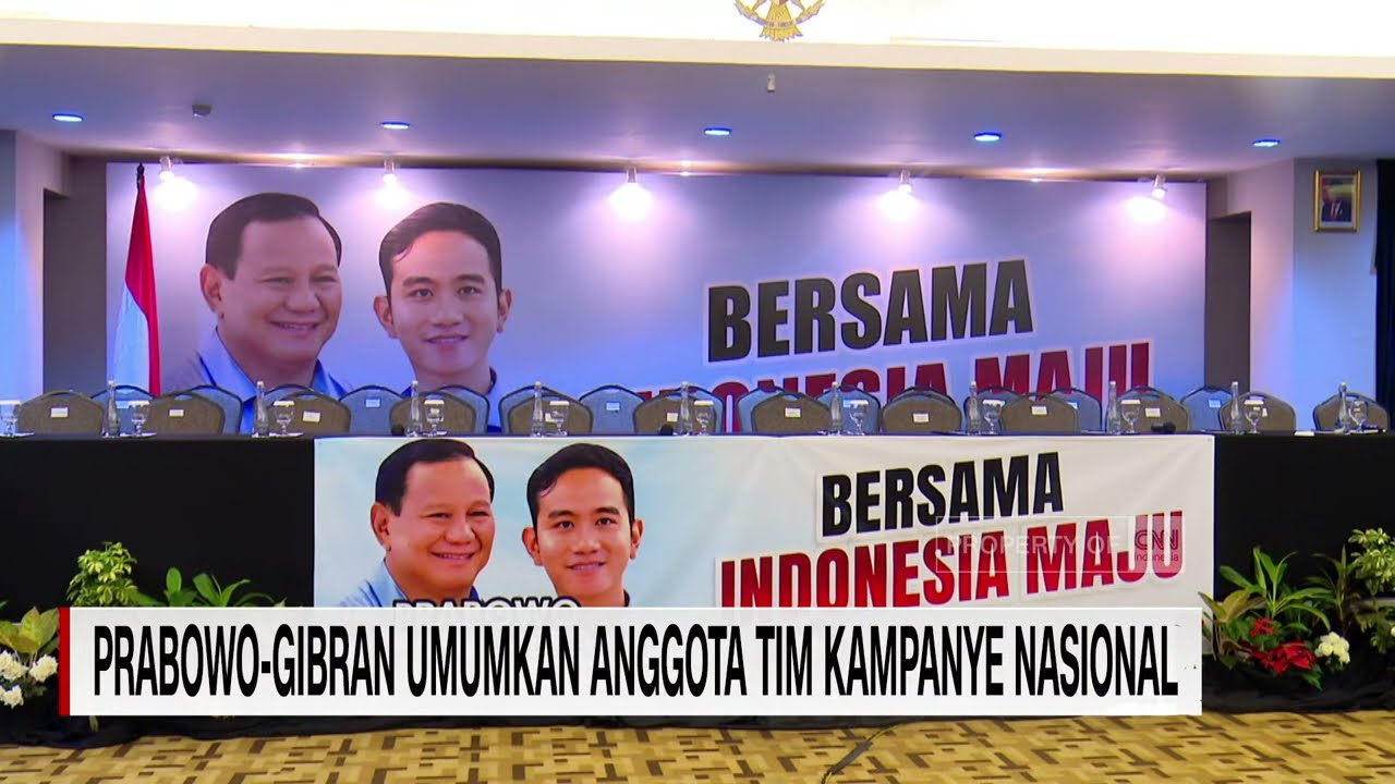 LIVE! Prabowo-Gibran Umumkan Anggota Tim Kampanye Nasional - YouTube