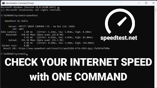 Check Your Internet Speed with One Command | Speedtest CLI on Windows