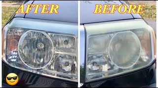 HONDA PILOT HEADLIGHT RESTORATION - How to Restore Headlights Permanently \u0026 Make them look New!!