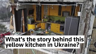 The story behind a yellow kitchen in Ukraine's Dnipro