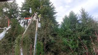 Lineman replace crossarm