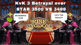 KVK 3 BETRAYAL LIVE CONFRONTATION 3500 VS 3499 [RISE OF KINGDOMS]