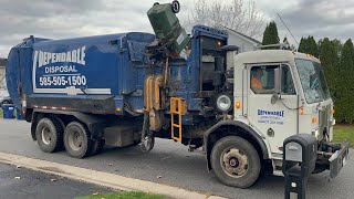 Roaring Dependable Disposal Peterbilt Labrie Split Automizer Garbage Truck With A New Arm