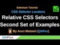 CSS Selector Locators - Part 6 - Relative CSS Selectors - Second Set of Examples