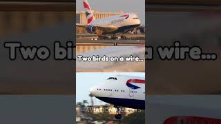 Two birds on a wire...💔 #747 #a380 #ba #britishairways #rip #twobirdsonawire