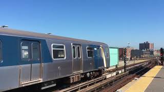 MTA New York City Subway: R160A-2/ B Alstom (Q) train departing Coney Island