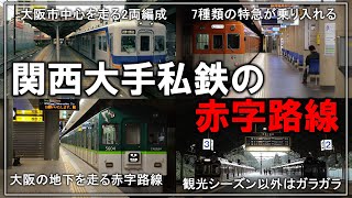 【名・迷列車で行こう】都会を走る2両に、7種類の特急の乗り入れる路線...！関西大手私鉄5社の魅力多めな「赤字路線」たち4選を紹介！！【ゆっくり解説】