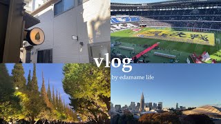 【soccer vlog】サッカー観戦をした社会人の休日｜カフェでランチ｜明治神宮外苑いちょう並木🍂