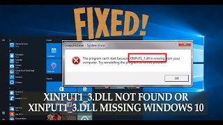 How to fix Fix xinput error | Gta input error directx or input error | xinput1_3.dll missing error