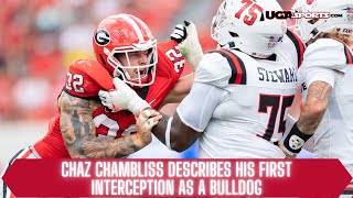 Chaz Chambliss describes his first career INT at UGA