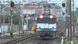 特大貨物 大物車 シキ801B1 回送(9863レ EF65-2065 2012-回12-1)③ 岡崎駅