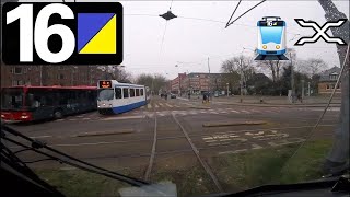 🚊 GVB Amsterdam Tramlijn 16 Cabinerit Centraal Station -  VU/Medisch Centrum Driver’s view POV 2018