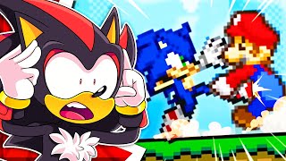 SONIC KILLS MARIO?! Shadow Reacts To MARIO VS SONIC By Studio B Animation!