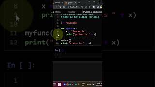 global variables in python tamil #python #shorts