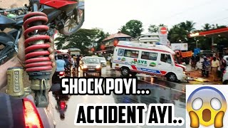 MONOSHOCK പോയി ACCIDENT AYI | ആരും കാണാതെ പോകരുതെ.. 😮| MONOSHOCK SERVICE #ns200 #bajaj