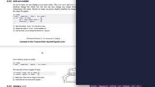 Tiny Python Projects: Ch 3 Pt 9 (List are mutable, strings are not)