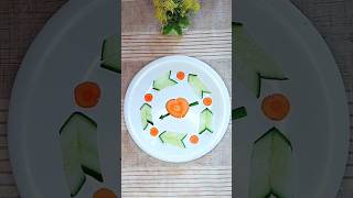 Vegetables Cutting Ideas l Cucumber carving design #saladcarving #art #crafts #cookwithsidra #shorts
