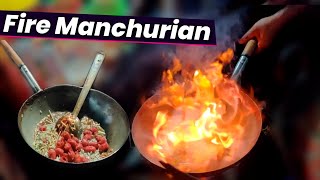 FIRE MANCHURIAN 🔥#mumbai Street Food | Gravy Manchurian recipe | Mumbai Street Food