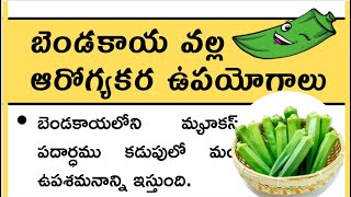 బెండకాయ వల్ల ఆరోగ్యకరమైన ఉపయోగాలు | Health Benefits Of Lady's Finger @SadhanaThoughts