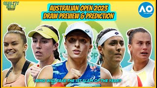 🎾Australian Open 2023 Draw Preview & Predictions | Swiatek? Pegula? Sabalenka? Jabeur? | WTA