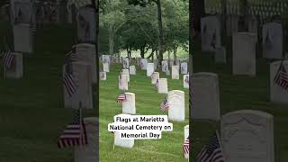 Flags at Marietta National Cemetery on Memorial Day